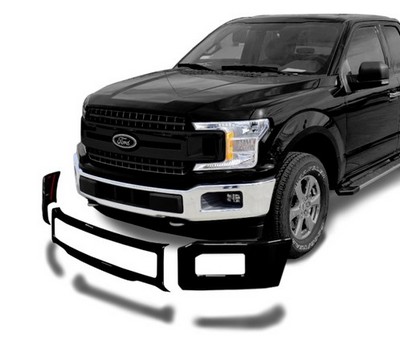 2018 to 2019 Ford F150 Front Bumper Shellz - (CENTER COVER) Paintable ABS -  With tow hooks
